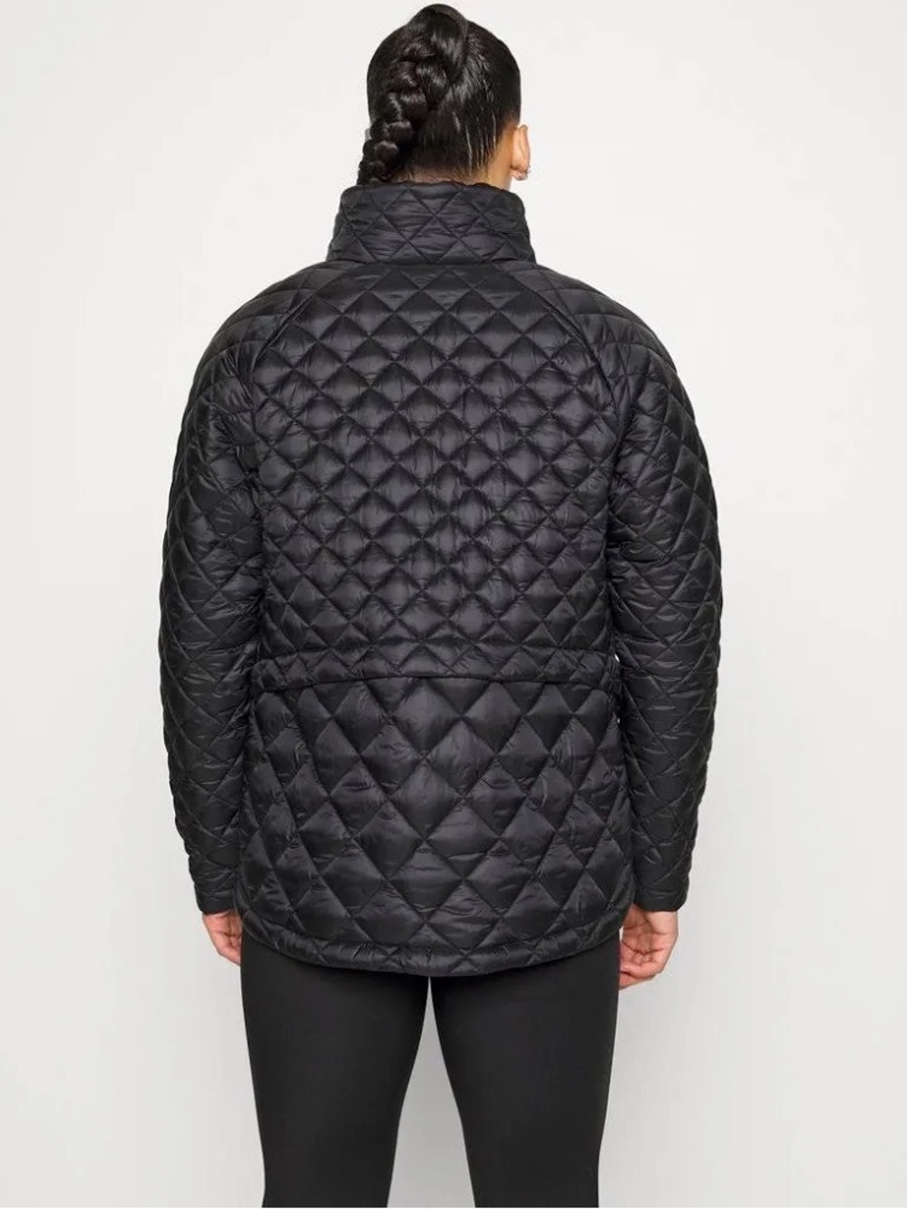 Athleta black quilted whisper featherless jacket sz sm - Picture 8 of 14